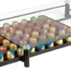 KitchenBrothers Capsulehouder - Met Lade - Nespresso - 60 Cups - Glas - RVS/Zwart -Koffieverkoopwinkel 1200x481