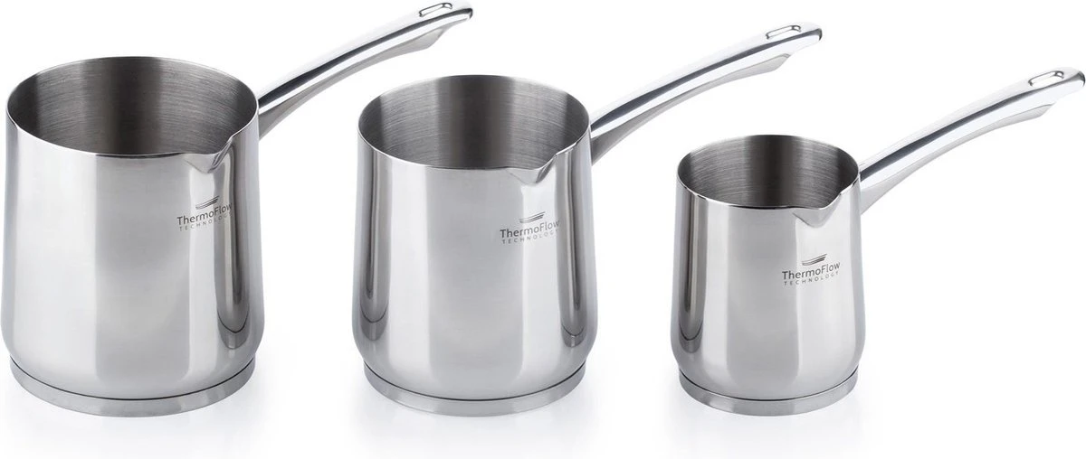 Rosmarino Pour & Cook - Koffiepot - Melkkannetje - Cezve - 300ml - 100% PFAS & PFOA Vrij - Roestvrij Staal 18/10 - ThermoFlow Technology - Cooltouch Handgreep - Geschikt Voor Alle Warmtebronnen & Vaatwasser 4 Rosmarino Pour & Cook - Koffiepot - Melkkannetje - Cezve - 300ml - 100% PFAS & PFOA Vrij - Roestvrij Staal 18/10 - ThermoFlow Technology - Cooltouch Handgreep - Geschikt Voor Alle Warmtebronnen & Vaatwasser - Afbeelding 2