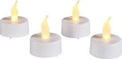 Merkloos LED Theelicht Op Batterij - 4 Stuks