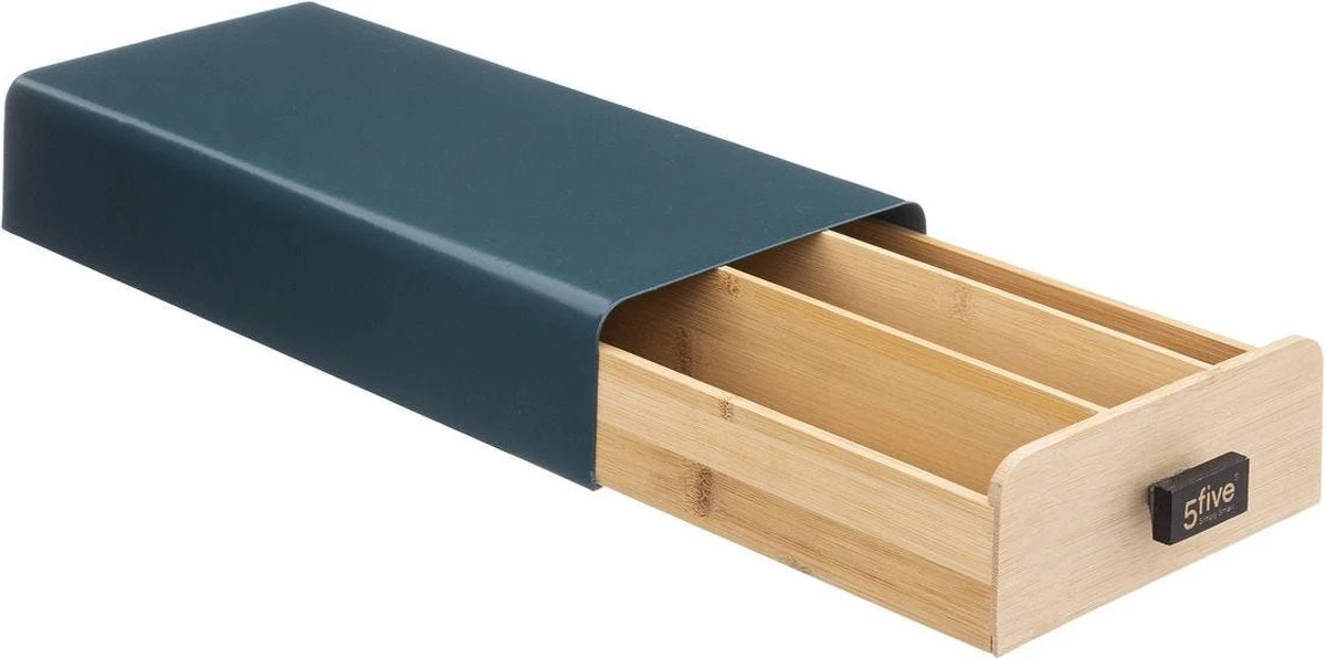 Koffie Cup/capsule Houder/dispenser Lade Bamboe Hout/metaal Blauw 30 Capsules - Koffiecups Ladekastje Nespresso/dolce Gusto 6 Koffie Cup/capsule Houder/dispenser Lade Bamboe Hout/metaal Blauw 30 Capsules - Koffiecups Ladekastje Nespresso/dolce Gusto - Afbeelding 4