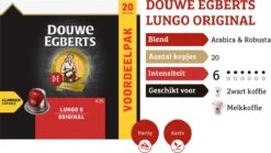 Douwe Egberts Lungo Original Koffiecups - Intensiteit 6/12 - 10 X 20 Capsules 14 Douwe Egberts Lungo Original Koffiecups - Intensiteit 6/12 - 10 X 20 Capsules -Koffieverkoopwinkel 1200x674