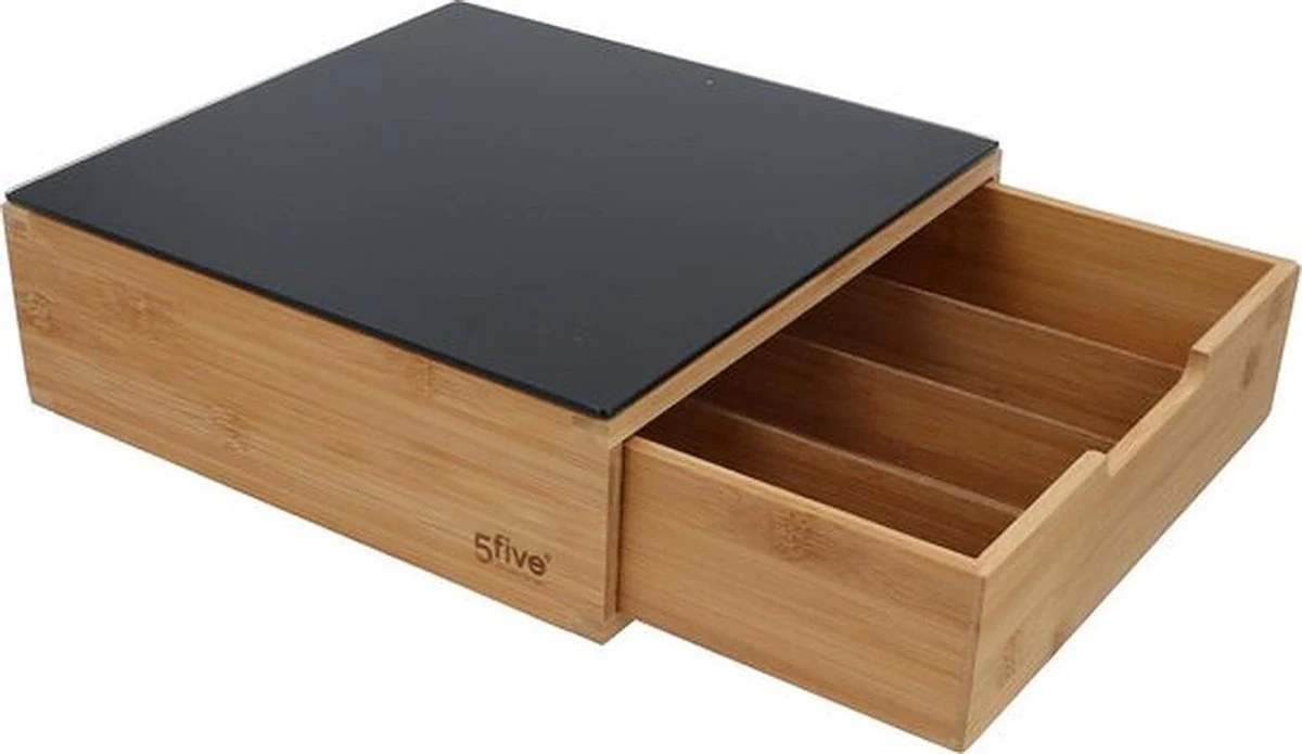 Luxe Capsulehouder Voor Koffiecups - Bamboe - Koffieapparaat Stand Met Lade Voor Koffiecups - Stijlvolle Koffiecupshouder 4 Luxe Capsulehouder Voor Koffiecups - Bamboe - Koffieapparaat Stand Met Lade Voor Koffiecups - Stijlvolle Koffiecupshouder - Afbeelding 2