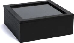 Theedoos Zwart 9-vaks - Met Fluweel - 23 X 23 Cm -Koffieverkoopwinkel 1200x710 2