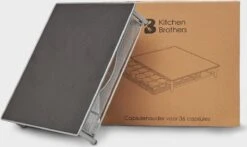 KitchenBrothers Capsulehouder - Met Lade - Dolce Gusto - 36 Cups - Zwart/Zilver -Koffieverkoopwinkel 1200x715 1
