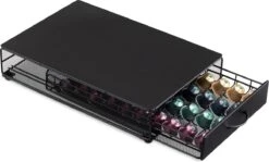Navaris Capsulehouder Met Lade - IJzeren Houder Voor Koffiecups - Geschikt Voor Nespresso Vertuo Cups - Opberglade Voor 40 Koffiecapsules -Koffieverkoopwinkel 1200x723