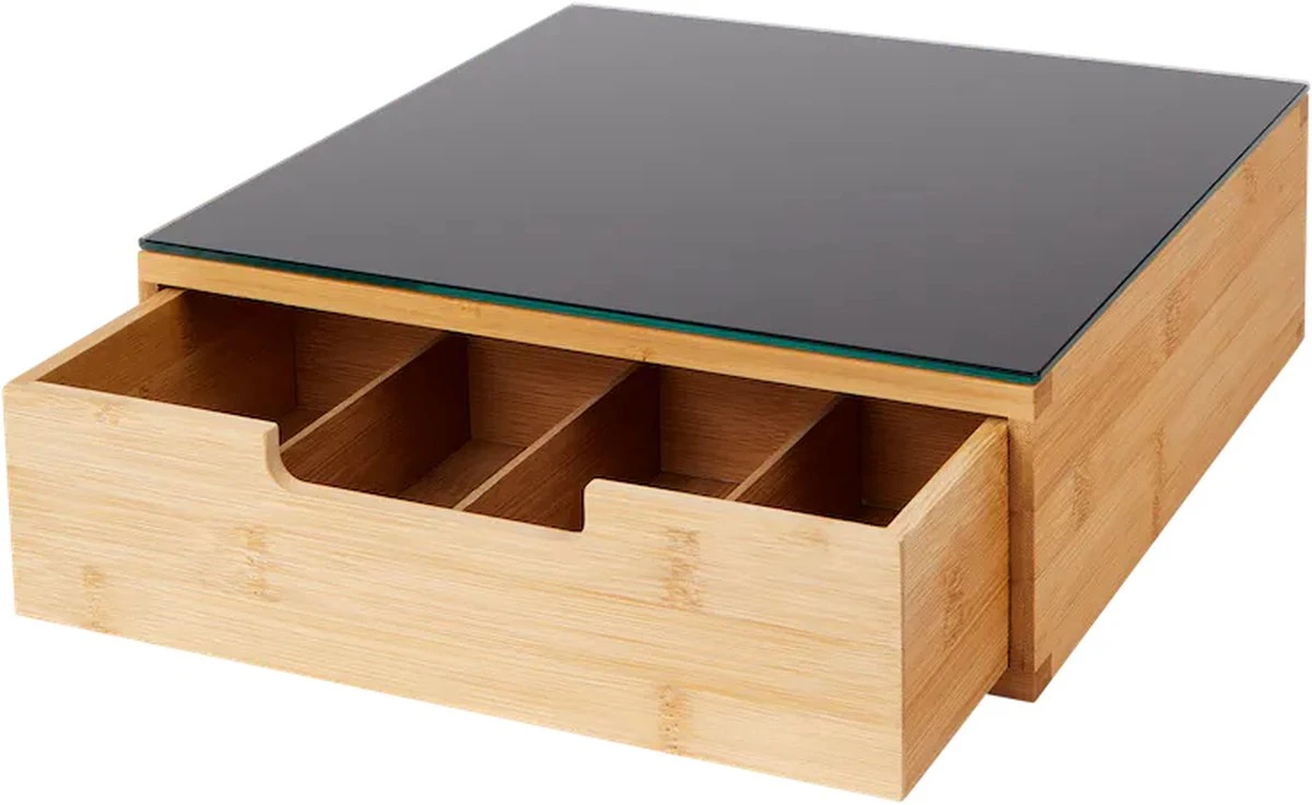 Opbergdoos Voor Koffie En Thee - Bamboe - 30x30x10 Cm Der Dolce Gusto - Nespresso – Dolce Gusto Capsules – Koffiecups - Bamboe Koffiezetapparaat Cuphouder 4 Opbergdoos Voor Koffie En Thee - Bamboe - 30x30x10 Cm Der Dolce Gusto - Nespresso – Dolce Gusto Capsules – Koffiecups - Bamboe Koffiezetapparaat Cuphouder - Afbeelding 2