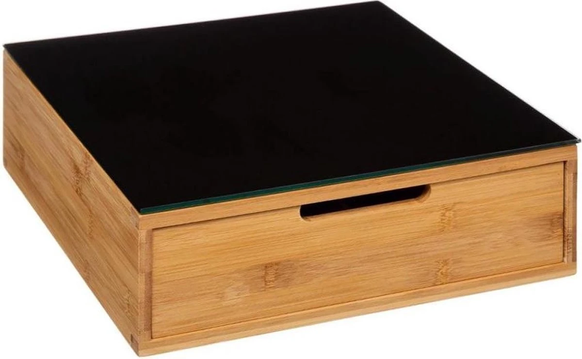 Luxe Capsulehouder Voor Koffiecups - Bamboe - Koffieapparaat Stand Met Lade Voor Koffiecups - Stijlvolle Koffiecupshouder 3 Luxe Capsulehouder Voor Koffiecups - Bamboe - Koffieapparaat Stand Met Lade Voor Koffiecups - Stijlvolle Koffiecupshouder