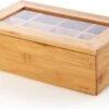 Lumaland Cuisine - Theedoos Van Bamboe - Theebox Met 8 Vakken - Duurzam Decoratief Materiaal - Ca. 28 X 16 X 9 Cm 1 Lumaland Cuisine - Theedoos Van Bamboe - Theebox Met 8 Vakken - Duurzam Decoratief Materiaal - Ca. 28 X 16 X 9 Cm -Koffieverkoopwinkel 1200x742