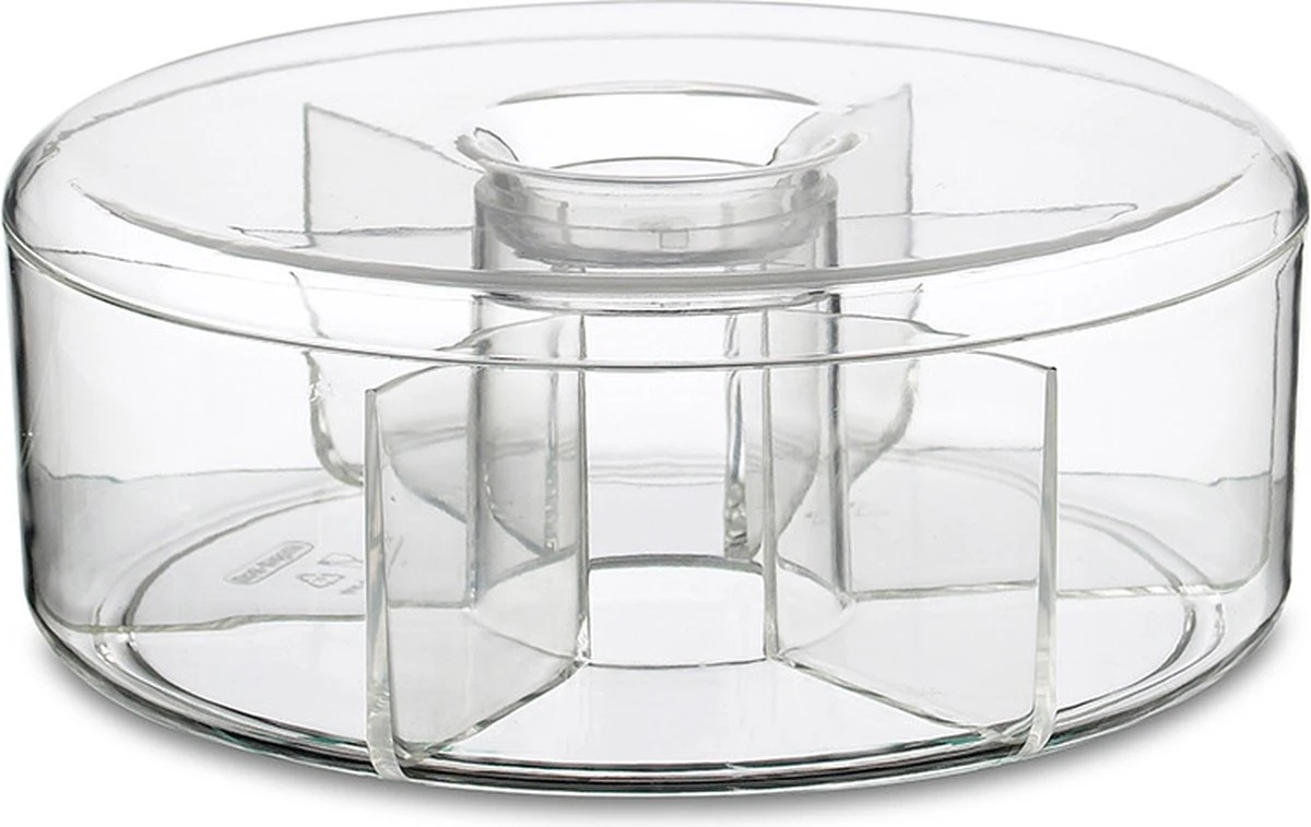 Mepal - Theedoos Rond - Transparant - 6 Vakken - Opbergdoos - Theekist 3 Mepal - Theedoos Rond - Transparant - 6 Vakken - Opbergdoos - Theekist