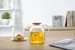 S091 Glazen Theepot Met Bamboedeksel - 1600 Ml - Samadoyo -Koffieverkoopwinkel 1200x799 8