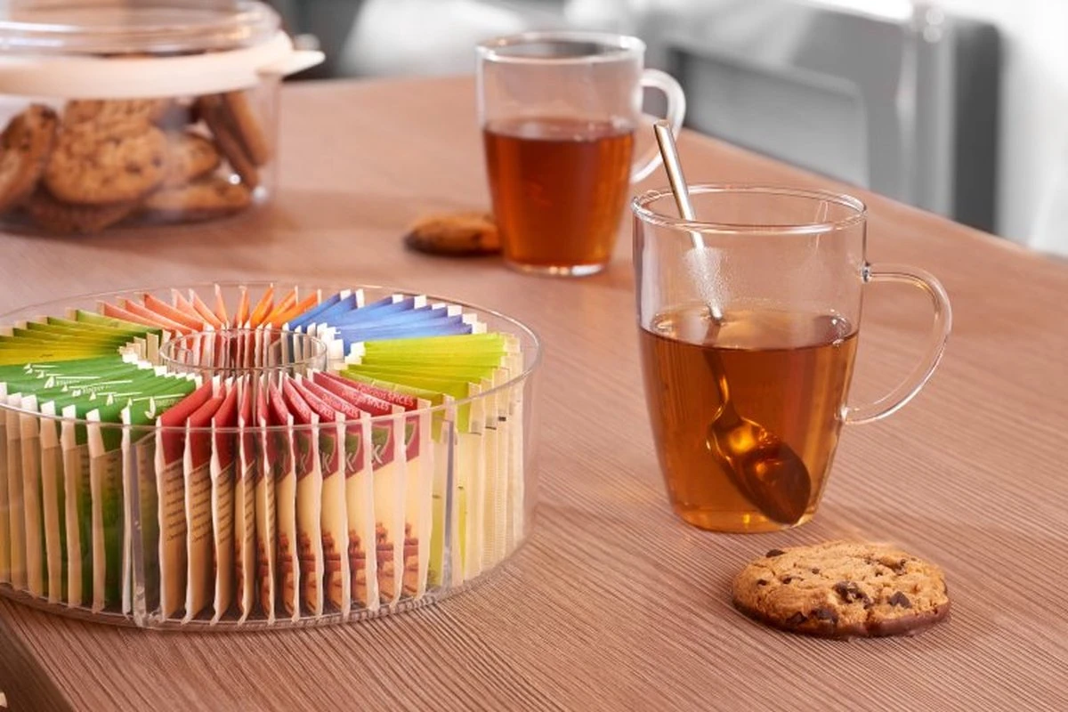 Mepal - Theedoos Rond - Transparant - 6 Vakken - Opbergdoos - Theekist 5 Mepal - Theedoos Rond - Transparant - 6 Vakken - Opbergdoos - Theekist - Afbeelding 3