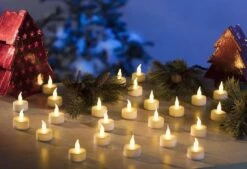 Merkloos Box Met 24 LED-Theelichtjes -Koffieverkoopwinkel 1200x820