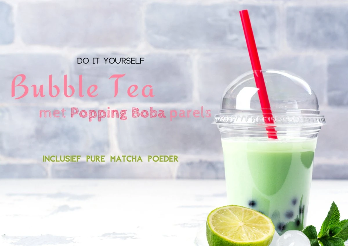 Bubble Tea Met Popping Boba Parels Kit - Maak Thuis Je Eigen Bubble Tea Met Popping Parels 3 Bubble Tea Met Popping Boba Parels Kit - Maak Thuis Je Eigen Bubble Tea Met Popping Parels