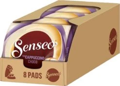 Senseo Cappuccino Choco Koffiepads - 2/9 Intensiteit - 4 X 8 Pads -Koffieverkoopwinkel 1200x863