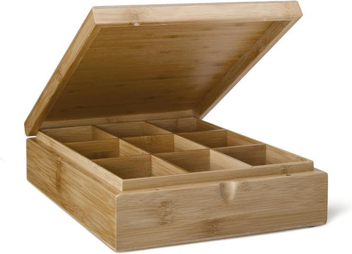 Bredemeijer - Theedoos 9-vaks Gesloten Bamboe Natural 3 Bredemeijer - Theedoos 9-vaks Gesloten Bamboe Natural