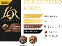 L'OR Espresso Forza Koffiecups - Intensiteit 9/12 - 10 X 10 Capsules 16 L'OR Espresso Forza Koffiecups - Intensiteit 9/12 - 10 X 10 Capsules -Koffieverkoopwinkel 1200x894 1