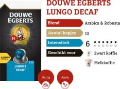 Douwe Egberts Lungo Decaf Koffiecups - Intensiteit 6/12 - 10 X 10 Capsules -Koffieverkoopwinkel 1200x895 2