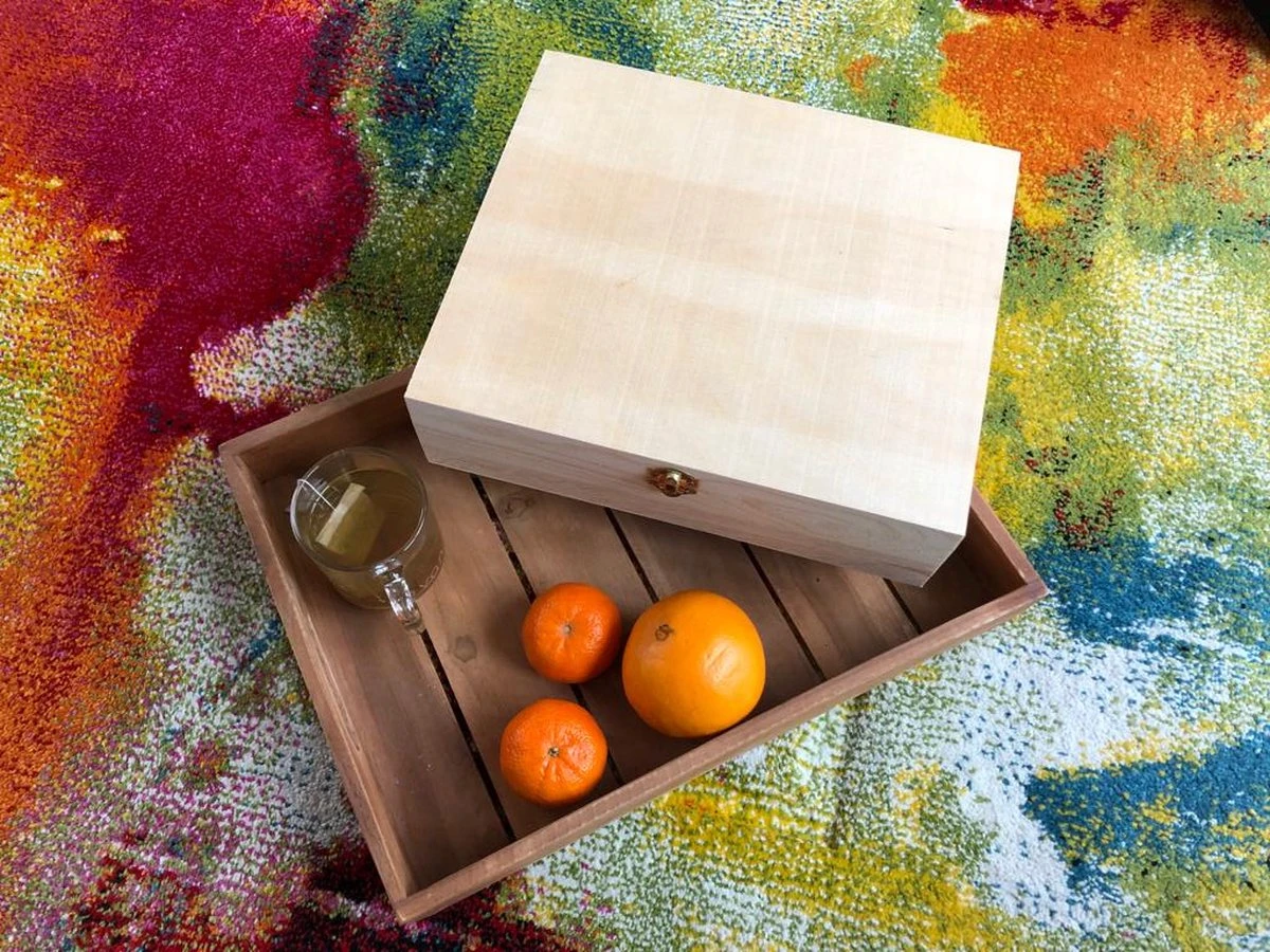 12 Vaks Theedoos - Houten Theedoos 7 12 Vaks Theedoos - Houten Theedoos - Afbeelding 5