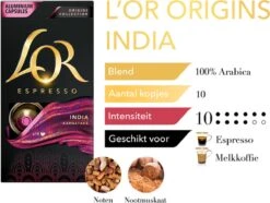 L'OR Espresso Origins India (10) - 10 X 10 Koffiecups 12 L'OR Espresso Origins India (10) - 10 X 10 Koffiecups -Koffieverkoopwinkel 1200x902 2
