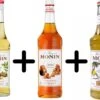 Monin Koffiesiroop VOORDEELPACK Vanille 25cl + Hazelnut 25cl + Caramel 25cl Set 3 Flessen -Koffieverkoopwinkel 1200x926
