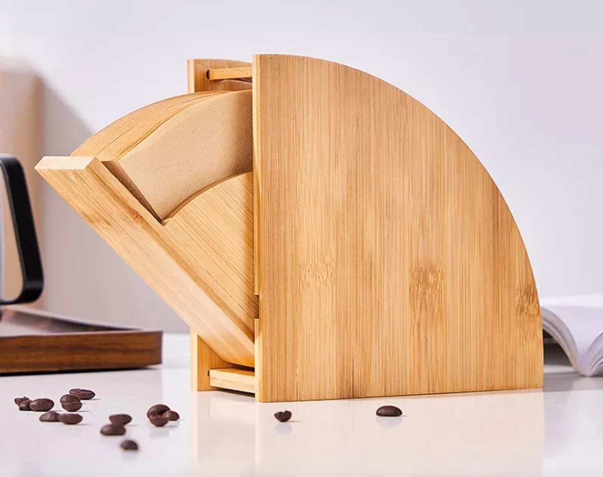 Koffiefilterhouder - Filterzakjeshouder Koffie - Koffiefilterhouder Hout - Elegant Design - Duurzaam 4 Koffiefilterhouder - Filterzakjeshouder Koffie - Koffiefilterhouder Hout - Elegant Design - Duurzaam - Afbeelding 2