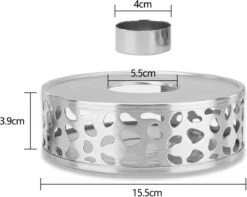 INTIRILIFE Theepot Warmer In Zilver – Roestvrijstalen Theepot Met Patroon Voor Hittebestendige Theepotten – Roestvrijstalen Theewarmer Voor Koffie, Thee En Nog Veel Meer. -Koffieverkoopwinkel 1200x955