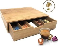 Capsulehouder Met Lade - Koffiecups Geschikt Voor Nespresso - Bamboe 10 Capsulehouder Met Lade - Koffiecups Geschikt Voor Nespresso - Bamboe -Koffieverkoopwinkel 1200x962