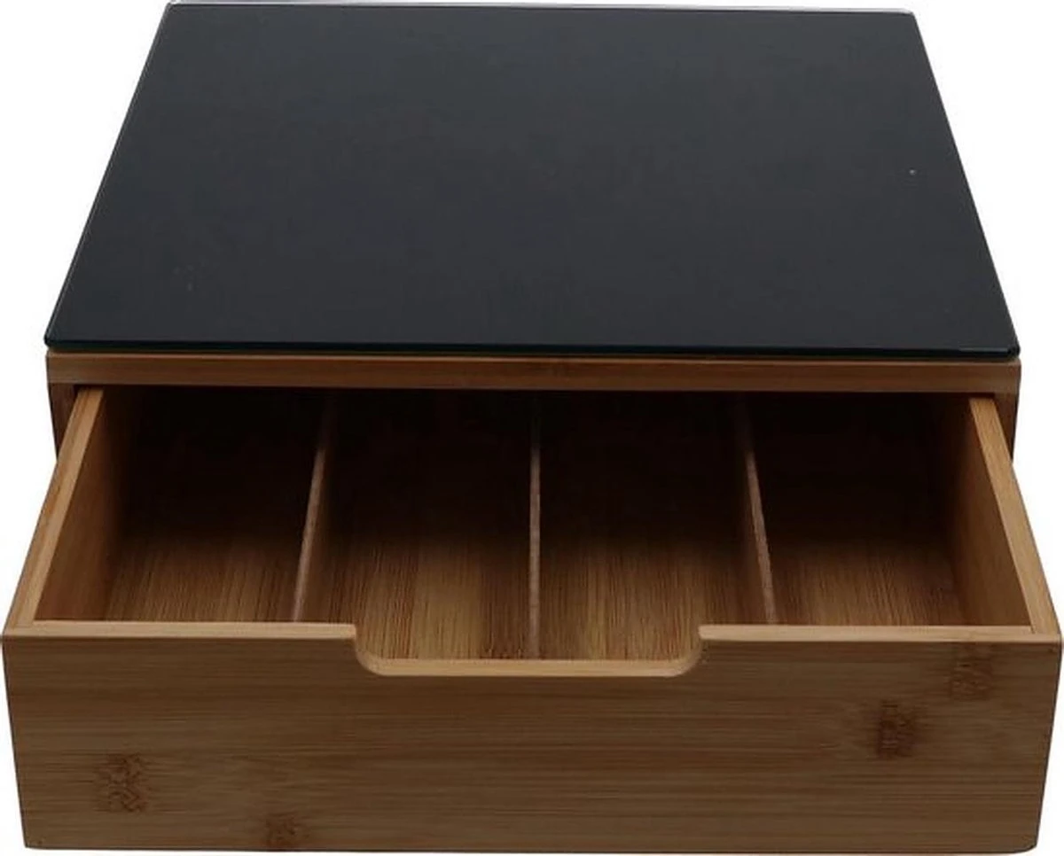 Luxe Capsulehouder Voor Koffiecups - Bamboe - Koffieapparaat Stand Met Lade Voor Koffiecups - Stijlvolle Koffiecupshouder 10 Luxe Capsulehouder Voor Koffiecups - Bamboe - Koffieapparaat Stand Met Lade Voor Koffiecups - Stijlvolle Koffiecupshouder - Afbeelding 8
