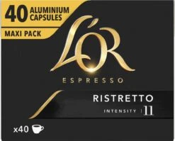 L'OR Espresso Ristretto Koffiecups - Intensiteit 11/12 - 4 X 40 Capsules -Koffieverkoopwinkel 1200x966 8