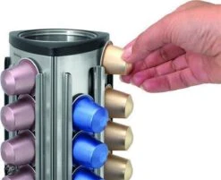 Brabantia Capsulehouder - Met Uitneembaar Bakje - Matt Steel - Geschikt Voor Nespresso Cups -Koffieverkoopwinkel 1200x975 1