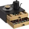 Navaris Bamboe Capsulehouder Met Lades - 33 X 35 X 14 Cm - Koffiecups Houder Voor Max. 72 Cups - Zwart -Koffieverkoopwinkel 1200x975 2