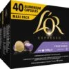 L'OR Lungo Profondo Koffiecups - Intensiteit 8/12 - 4 X 40 Capsules -Koffieverkoopwinkel 1200x984 3