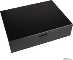 Invicto Products Theedoos 6 Vaks - Ruimte Voor 120 Theezakjes - Bamboe - Anti Slip En Anti Kras - Zwart -Koffieverkoopwinkel 1200x996