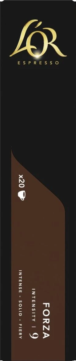 L'OR Espresso Forza Koffiecups - Intensiteit 9/12 - 10 X 20 Capsules -Koffieverkoopwinkel 253x1200 1