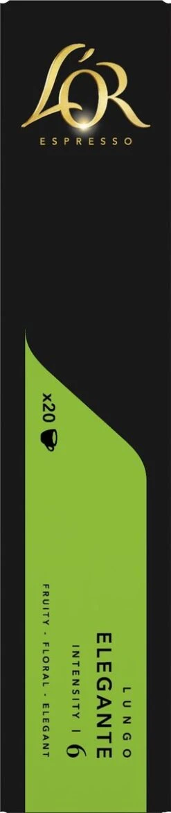 L'OR Lungo Elegante Koffiecups - Intensiteit 6/12 - 10 X 20 Capsules -Koffieverkoopwinkel 253x1200 7