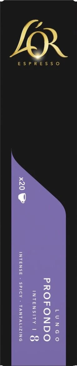 L'OR Lungo Profondo Koffiecups - Intensiteit 8/12 - 10 X 20 Capsules -Koffieverkoopwinkel 253x1200 9