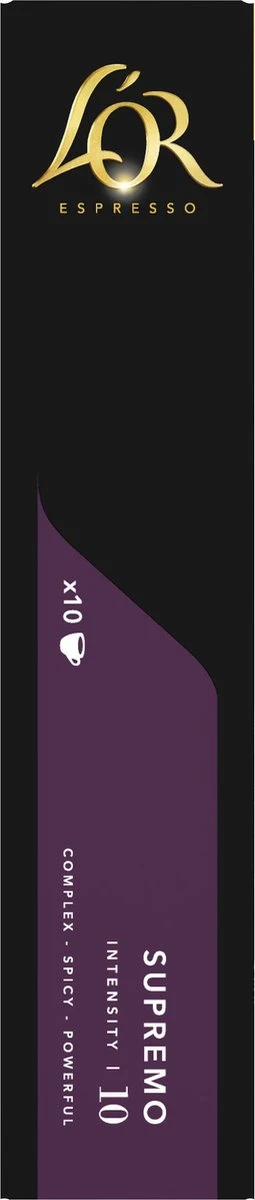 L'OR Espresso Supremo Koffiecups - Intensiteit 10/12 - 10 X 10 Capsules 5 L'OR Espresso Supremo Koffiecups - Intensiteit 10/12 - 10 X 10 Capsules - Afbeelding 3