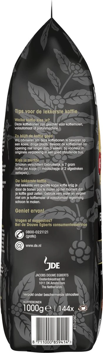 Douwe Egberts Espresso Koffiebonen - 4 X 1000 Gram - Extra Grote Verpakking 8 Douwe Egberts Espresso Koffiebonen - 4 X 1000 Gram - Extra Grote Verpakking - Afbeelding 6