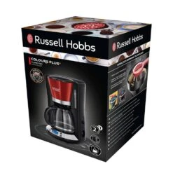 Russell Hobbs 24031-56 Colours Plus+ Koffiezetapparaat Rood/Zwart -Koffieverkoopwinkel 4008496974290 4