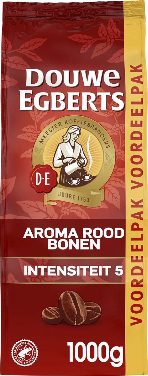 Douwe Egberts Aroma Rood Koffiebonen - 4 X 1000 Gram - Extra Grote Verpakking 5 Douwe Egberts Aroma Rood Koffiebonen - 4 X 1000 Gram - Extra Grote Verpakking - Afbeelding 3