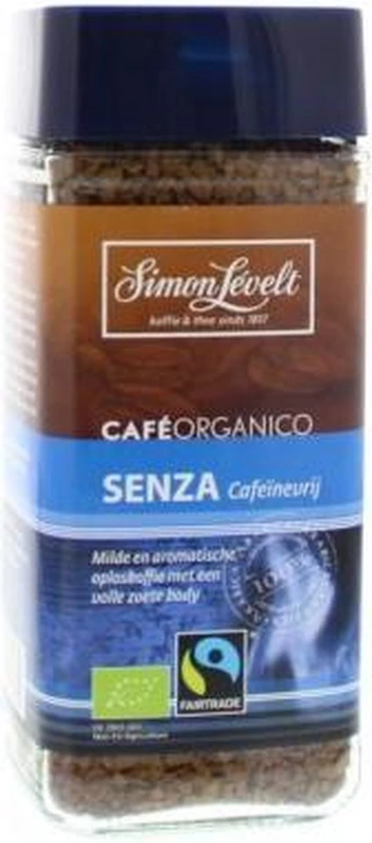 Simon Lévelt | Cafeïnevrije Oploskoffie Premium Organic Coffee - 100g 5 Simon Lévelt | Cafeïnevrije Oploskoffie Premium Organic Coffee - 100g - Afbeelding 3