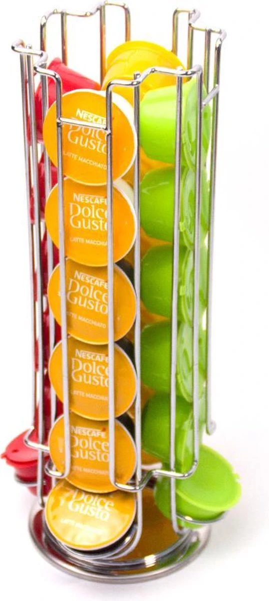 Dolce Gusto Cuphouder - Dolce Gusto Capsulehouder - Dolce Gusto - Capsulehouder Dolce Gusto - Draaibaar - Koffie - Zilver - 24 Capsules 3 Dolce Gusto Cuphouder - Dolce Gusto Capsulehouder - Dolce Gusto - Capsulehouder Dolce Gusto - Draaibaar - Koffie - Zilver - 24 Capsules
