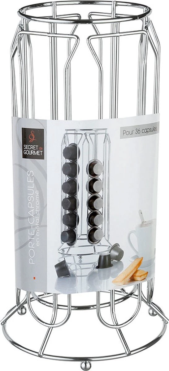 5five Nespresso Koffie Capsule Houder - Metaal - 36 Cups - 360 Graden Draaibaar 7 5five Nespresso Koffie Capsule Houder - Metaal - 36 Cups - 360 Graden Draaibaar - Afbeelding 5