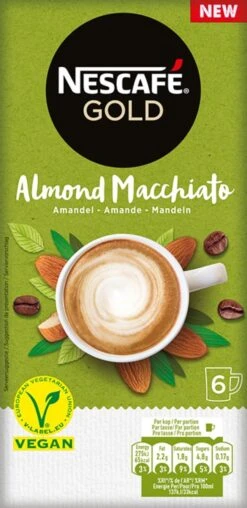 Nescafé Gold Almond Macchiato Oploskoffie - 6 Doosjes à 6 Zakjes -Koffieverkoopwinkel 583x1200 2