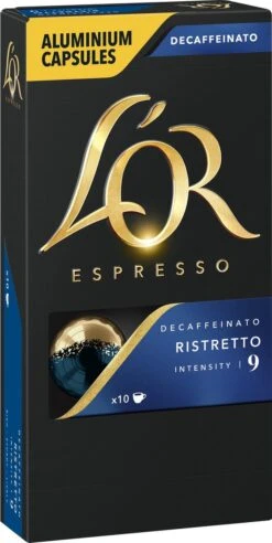 L'OR Espresso Ristretto Decaffeinato - Intensiteit 9/12 - 10 X 10 Capsules 22 L'OR Espresso Ristretto Decaffeinato - Intensiteit 9/12 - 10 X 10 Capsules -Koffieverkoopwinkel 603x1200 1