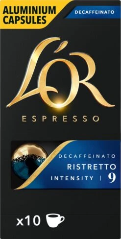L'OR Espresso Ristretto Decaffeinato - Intensiteit 9/12 - 10 X 10 Capsules 21 L'OR Espresso Ristretto Decaffeinato - Intensiteit 9/12 - 10 X 10 Capsules -Koffieverkoopwinkel 607x1200 6