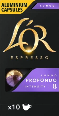 L'OR Lungo Profondo Koffiecups - Intensiteit 8/12 - 10 X 10 Capsules -Koffieverkoopwinkel 607x1200 8