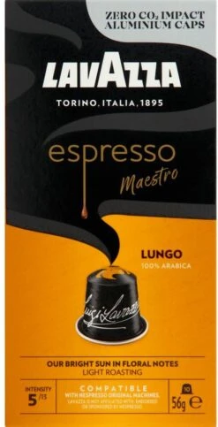 Lavazza Espresso Lungo - Aluminium Nespresso Capsules - 10 Stuks -Koffieverkoopwinkel 614x1200