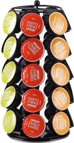 Statch Capsule Houder Voor Dolce Gusto Cups - Koffie Houder En Standaard - 360º Draaibaar - 35 Capsules - Zwart