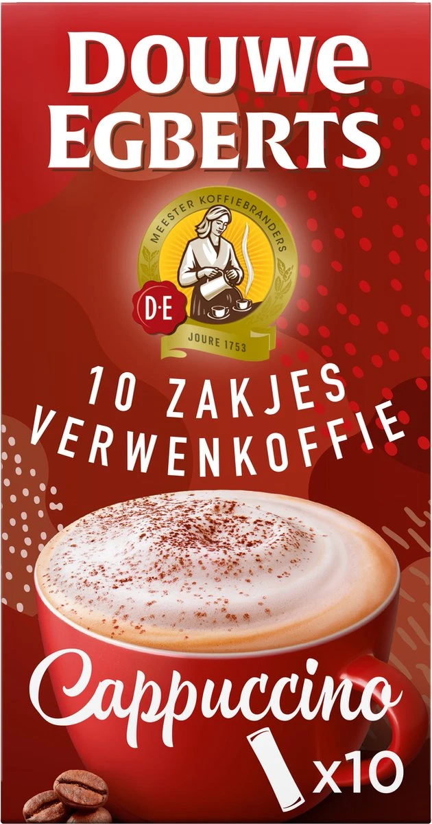 Douwe Egberts Verwenkoffie Cappuccino Oploskoffie - 5 X 10 Zakjes 8 Douwe Egberts Verwenkoffie Cappuccino Oploskoffie - 5 X 10 Zakjes - Afbeelding 6